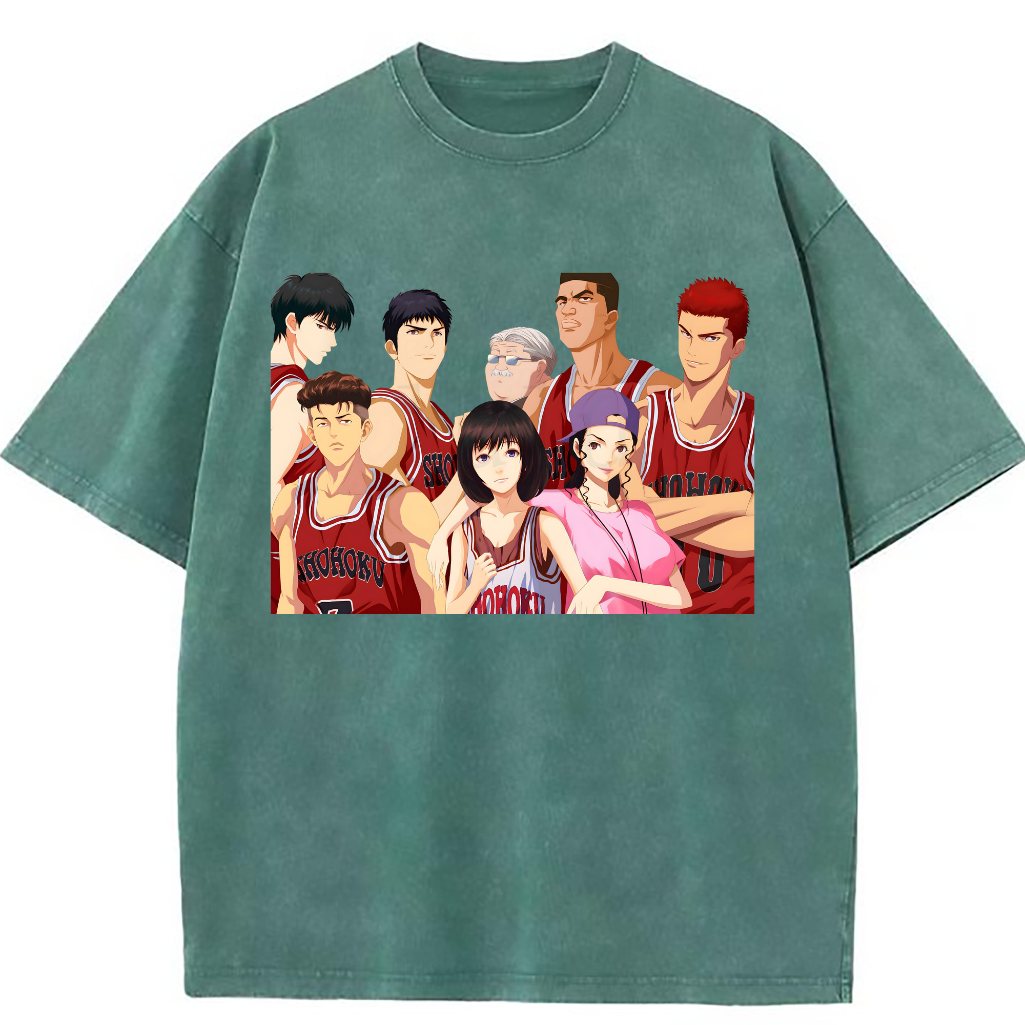 （画像用） SLAM DUNK／スラムダンク 綿100% ヴィンテージ風 半袖Tシャツ（フロントプリント）
